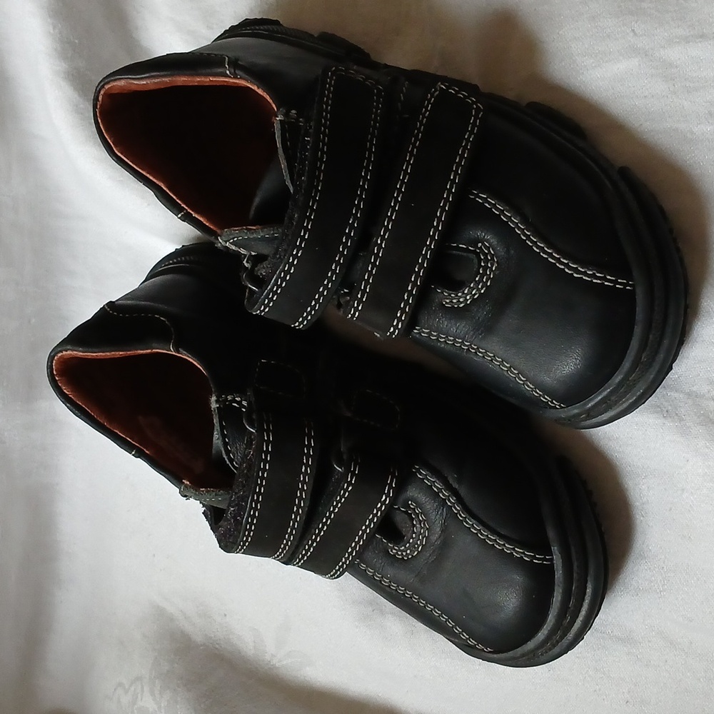 Halogen Black Leather Dress Shoes, Toddler US Size 10, EU Size 27